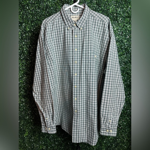 Eddie Bauer Other - Men’s Eddie Bauer Green Plaid Button Up Long Sleeve Shirt